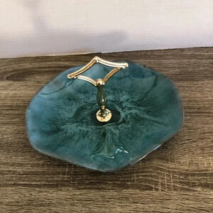 Vtg Blue Mountain Pottery Handled  Tray